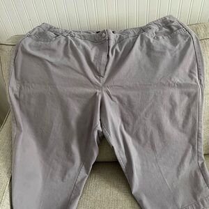 Light Gray High-Rise Straight Leg Pants